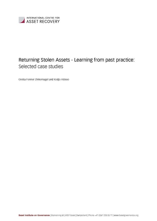 Returning Stolen Assets - Learning from past practice