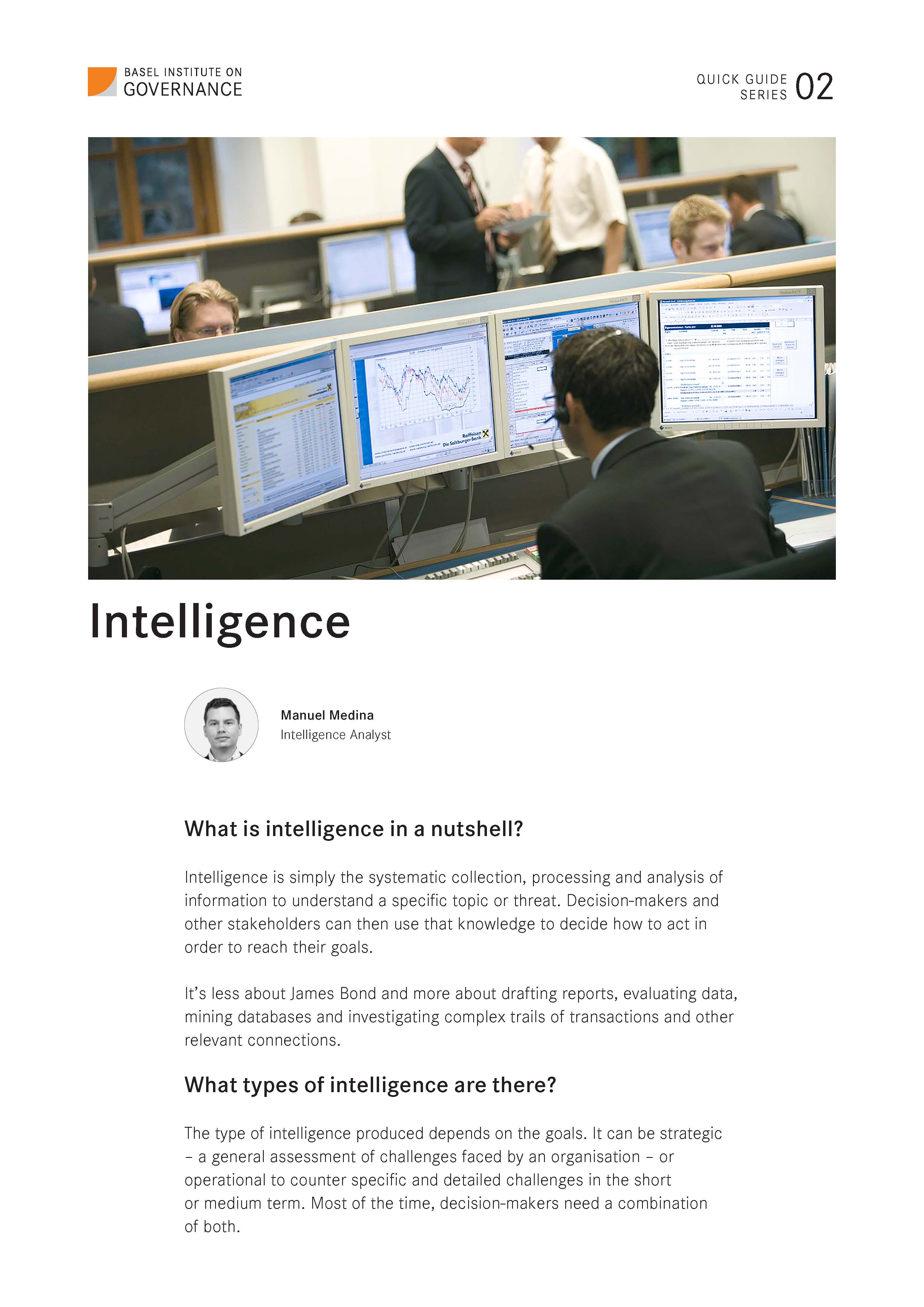 Quick Guide 2: Intelligence cover