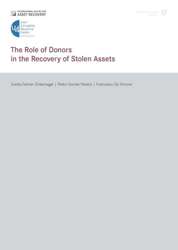 Working Paper 17: The role of donors in the recovery of stolen assets