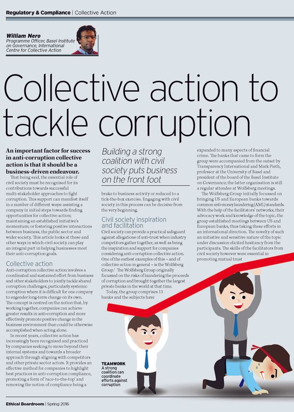 Collective Action to tackle corruption