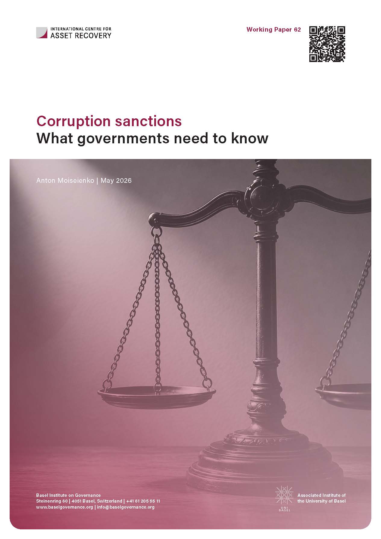 Working Paper 62: Corruption sanctions: What governments need to know cover