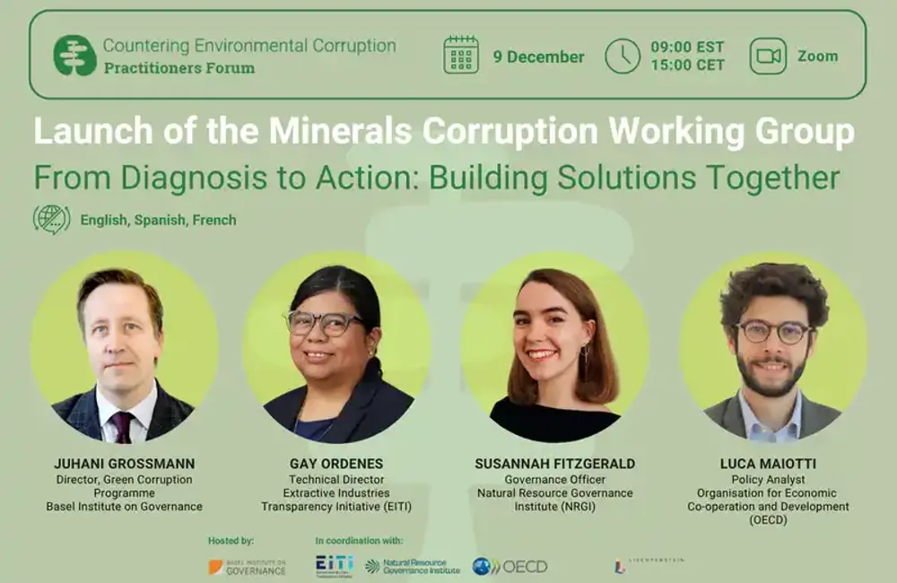 New working group to tackle corruption risks in the minerals sector