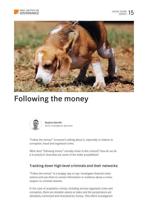 Quick Guide 15: Following the money