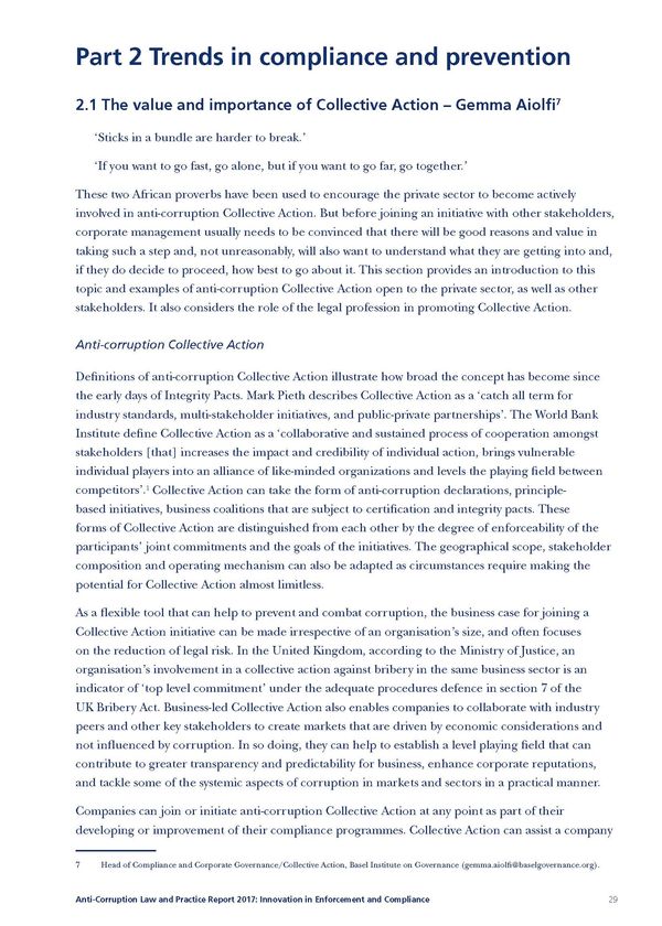 The value and importance of Collective Action