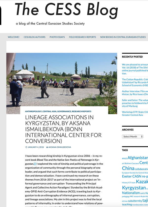Lineage Associations and Informal Politics: Mapping Leadership in Kyrgyzstan