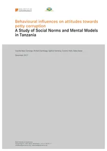 Behavioural influences on attitudes towards petty corruption: a study of social norms, automatic thinking and mental models in Tanzania