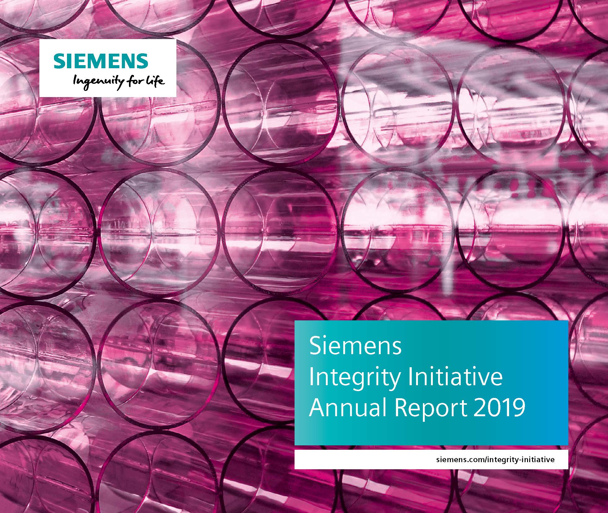 Siemens Integrity Initiative Annual Report 2019 cover