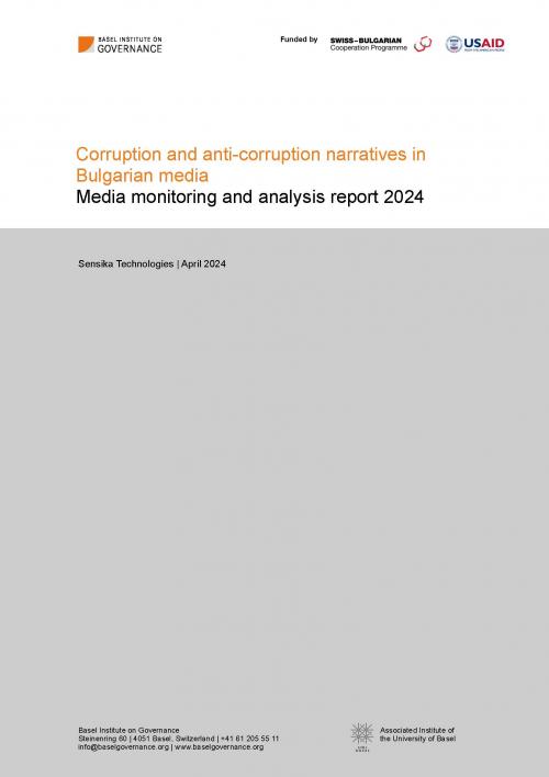Corruption and anti-corruption narratives in Bulgarian media: Media monitoring and analysis report 2024 cover