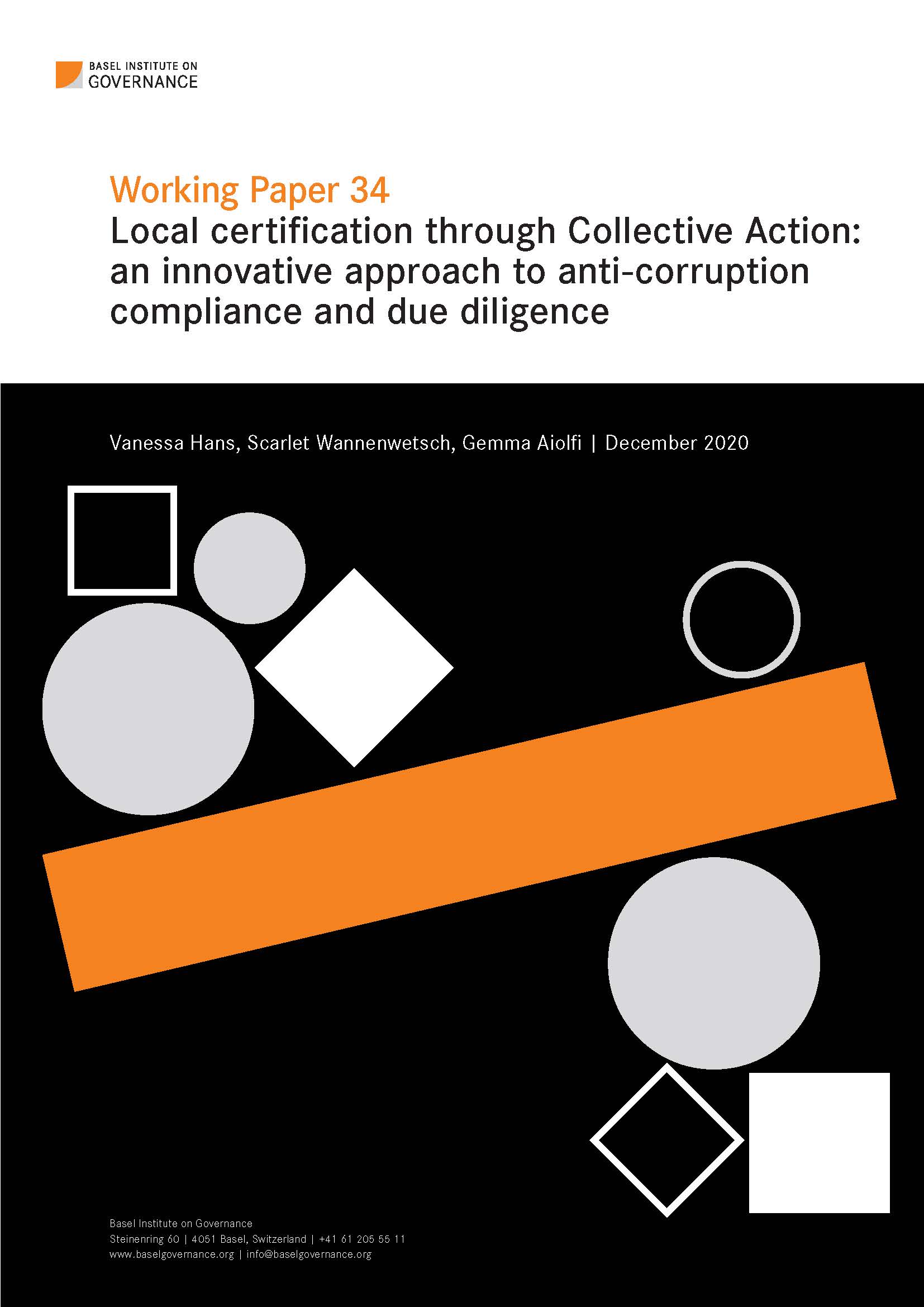 Working Paper 34: Local certification through Collective Action: an innovative approach to anti-corruption compliance and due diligence cover
