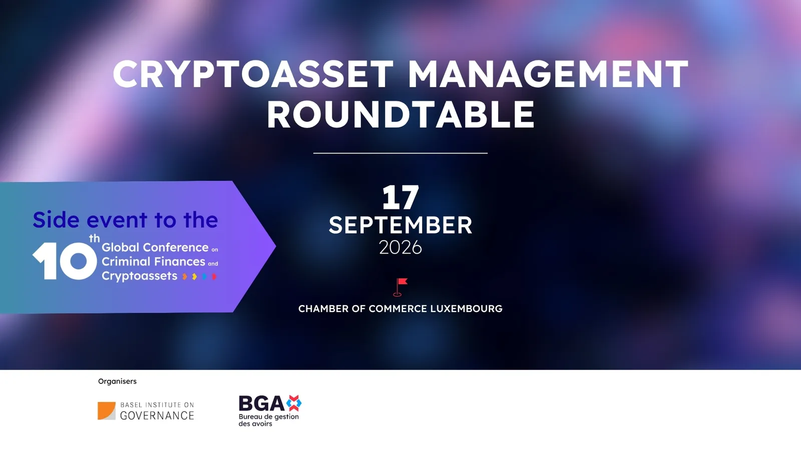 Cryptoasset management roundtable – side event to the 10th Global Conference