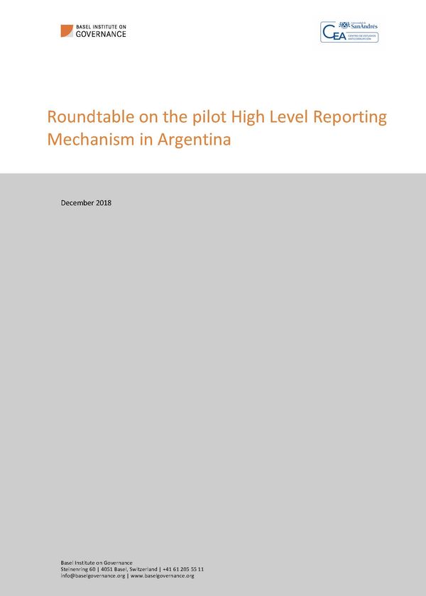 Roundtable on the pilot High Level Reporting Mechanism in Argentina