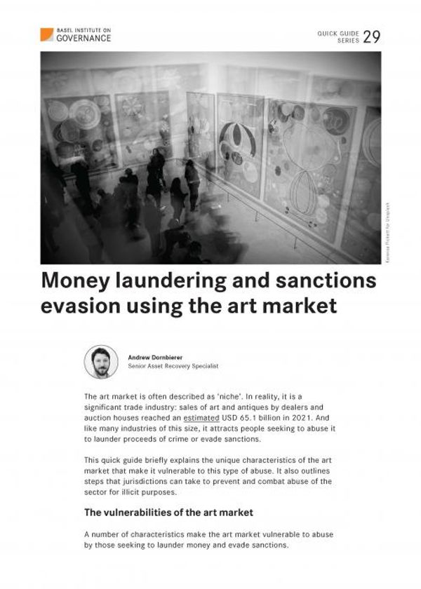 Quick Guide 29: Money laundering and sanctions evasion using the art market