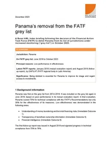 Basel AML Index briefing: Panama's delisting from the FATF grey list