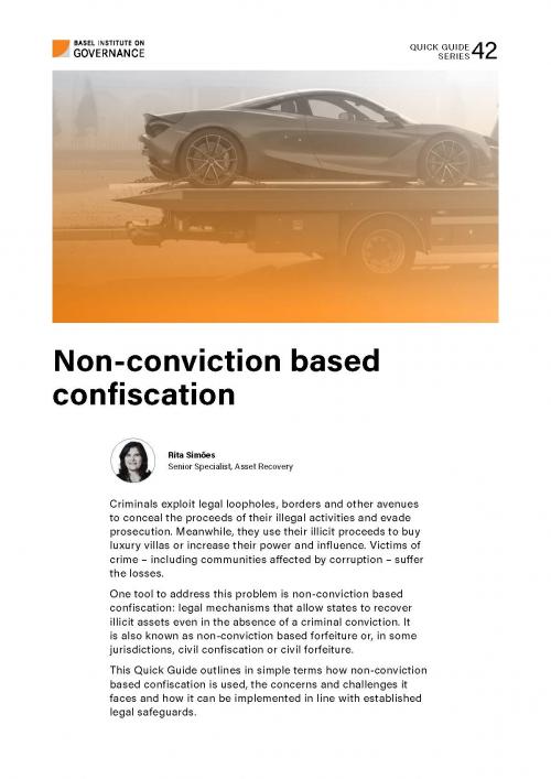 Quick Guide 42: Non-conviction based confiscation cover