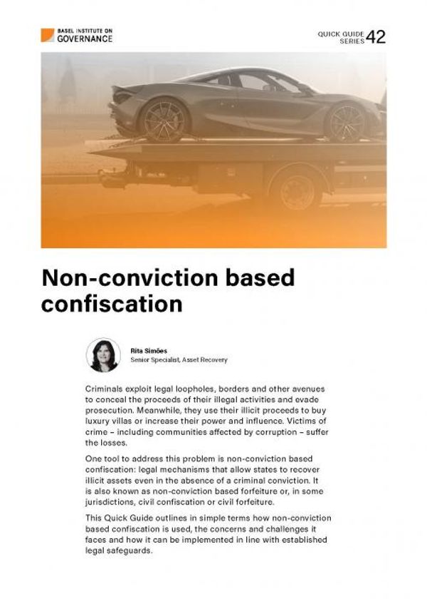 Quick Guide 42: Non-conviction based confiscation