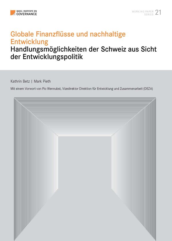 Working Paper 21: Globale Finanzflüsse und nachhaltige Entwicklung: Handlungsmöglichkeiten der Schweiz aus Sicht der Entwicklungspolitik