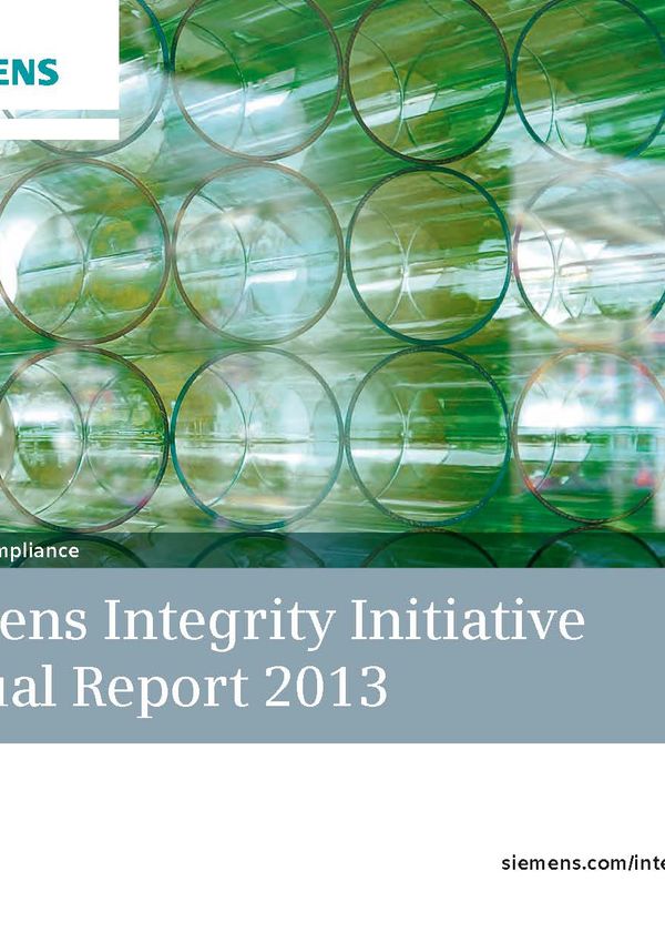 Siemens Integrity Initiative Annual Report 2013