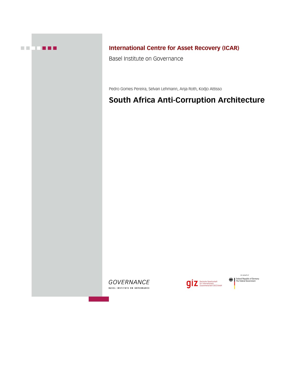 Study on Anti-Corruption Architecture of the Republic of South Africa cover