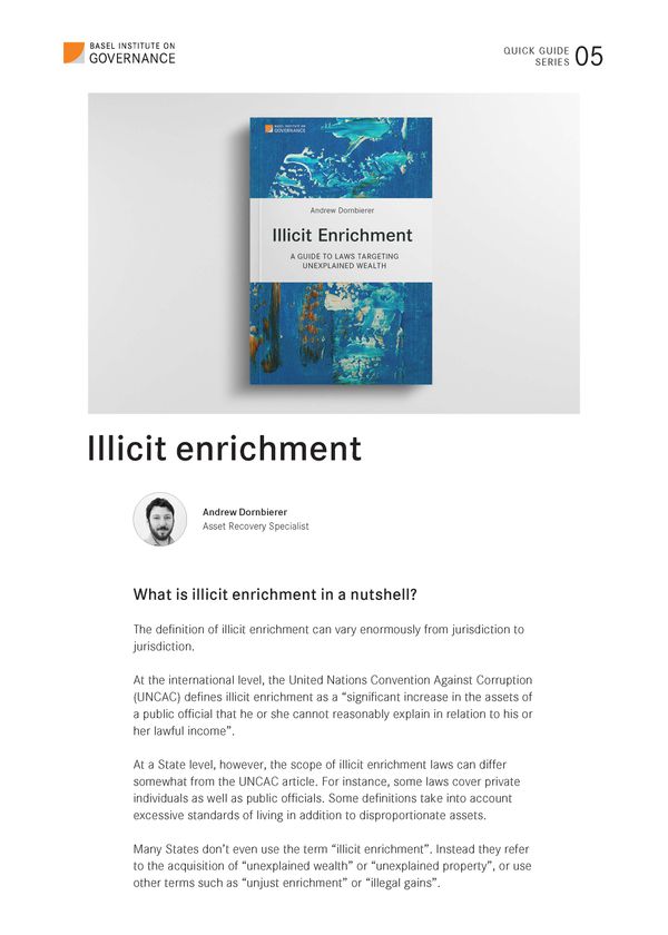 Quick Guide 5: Illicit enrichment