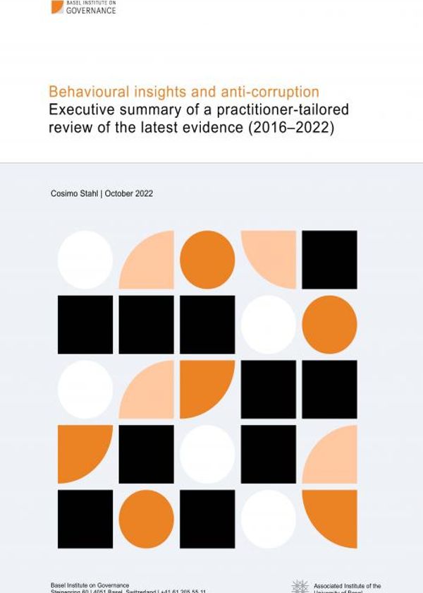Behavioural insights and anti-corruption: Executive summary of a practitioner-tailored review of the latest evidence (2016–2022)