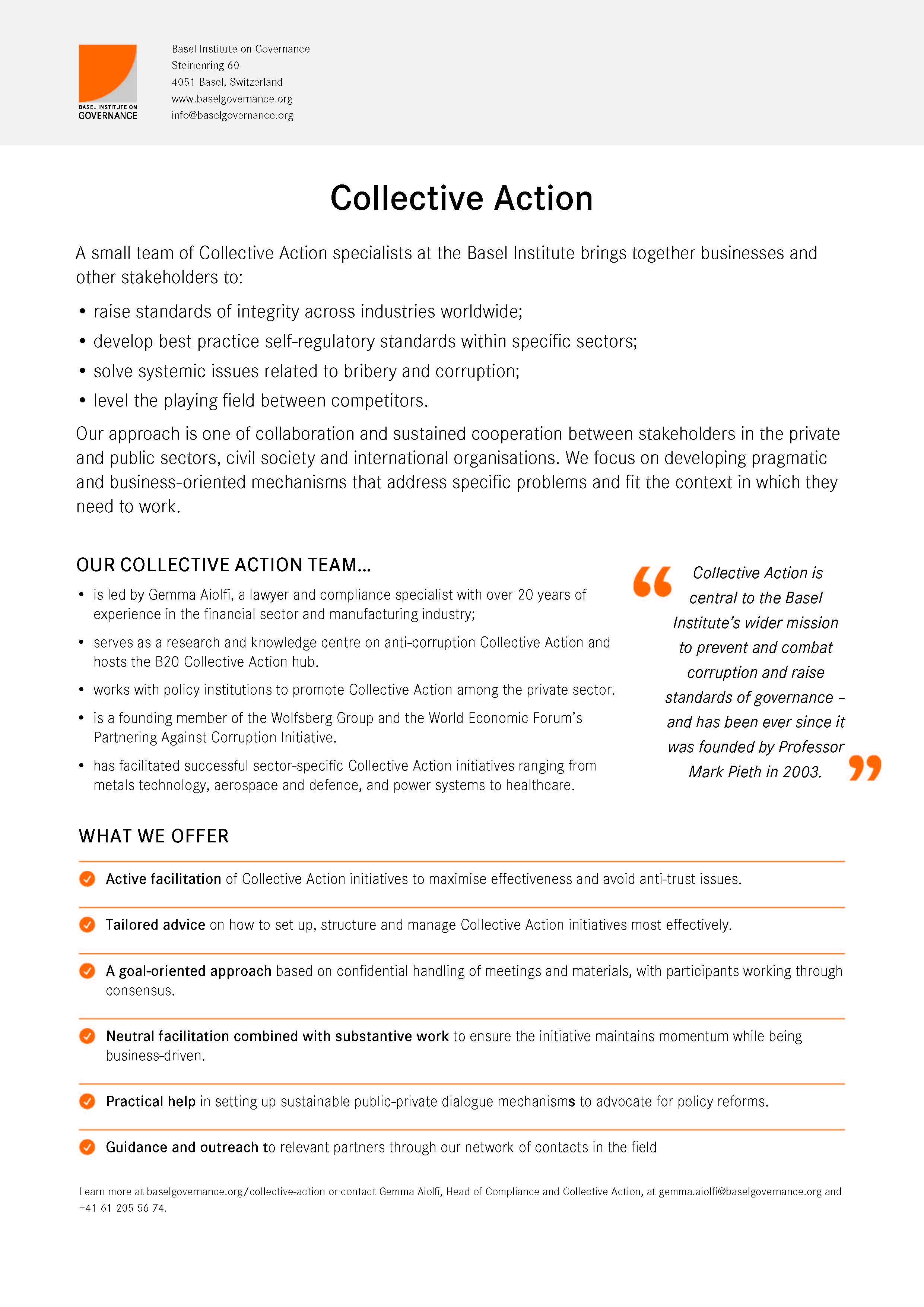 Flyer: Anti-Corruption Collective Action cover