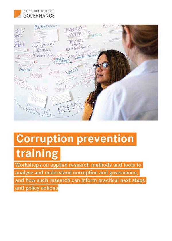 Flyer: Corruption prevention training