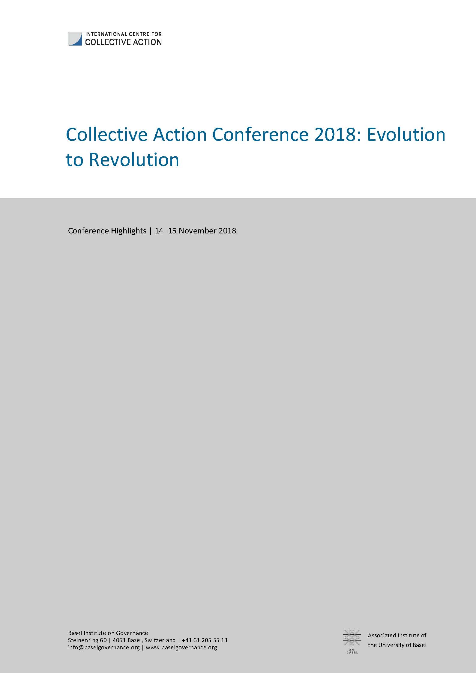 Collective Action Conference 2018: Evolution to Revolution – Conference Highlights cover