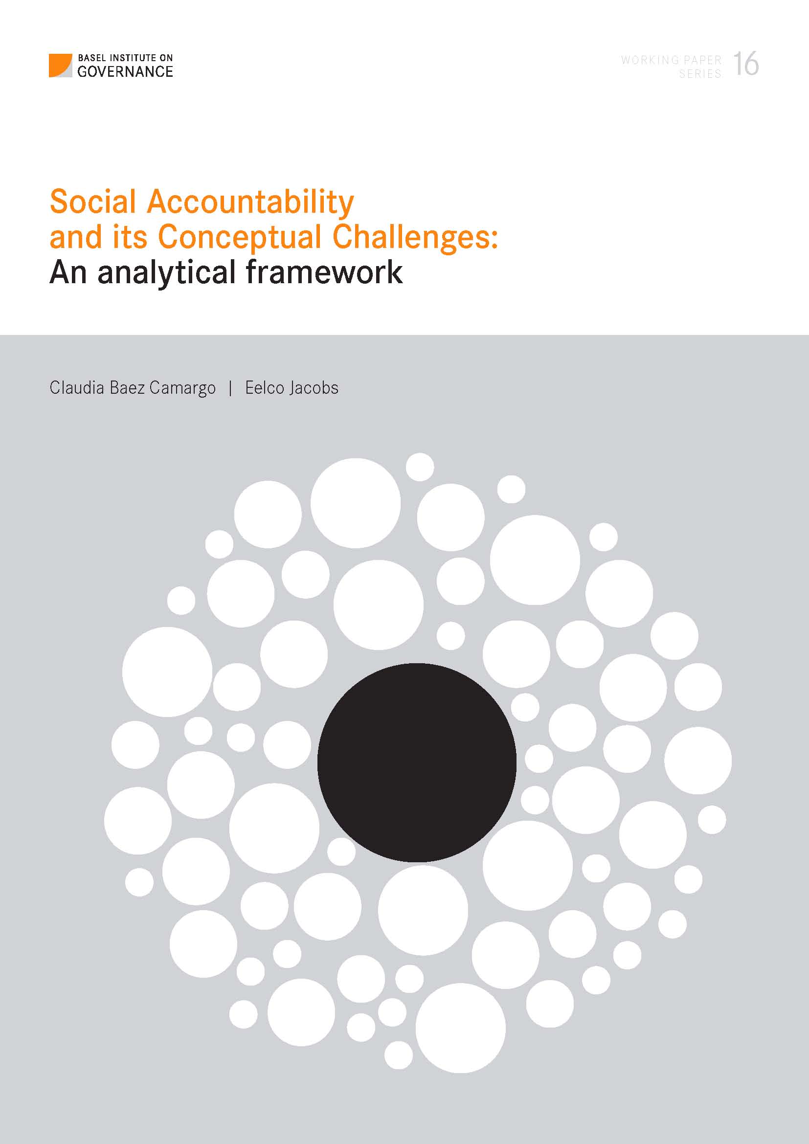 Working Paper 16: Social accountability and its conceptual challenges cover