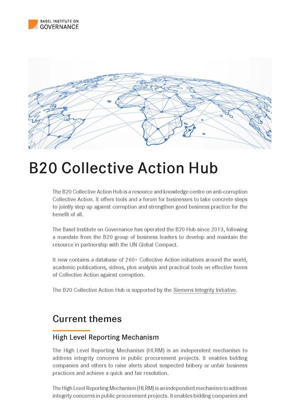 Flyer: B20 Collective Action Hub