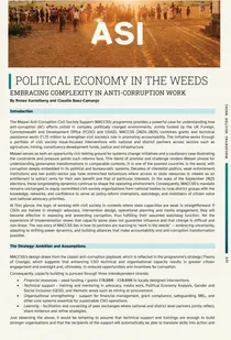 Political economy in the weeds: Embracing complexity in anti-corruption work – lessons learned from anti-corruption programme in Malawi