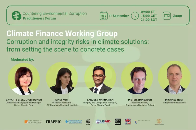 Corruption and integrity risks in climate solutions: from setting the scene to concrete cases